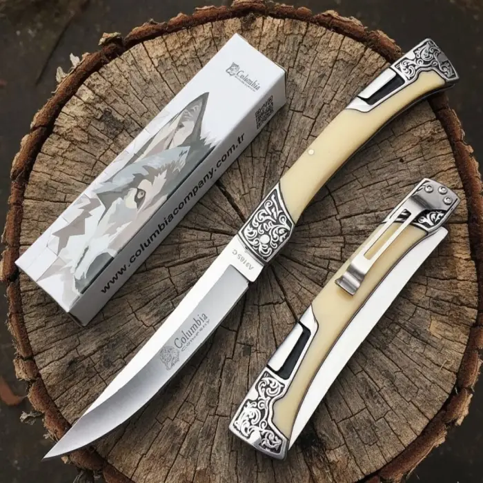 Knivox A3165-C İşlemeli Manuel Kamp Çakısı