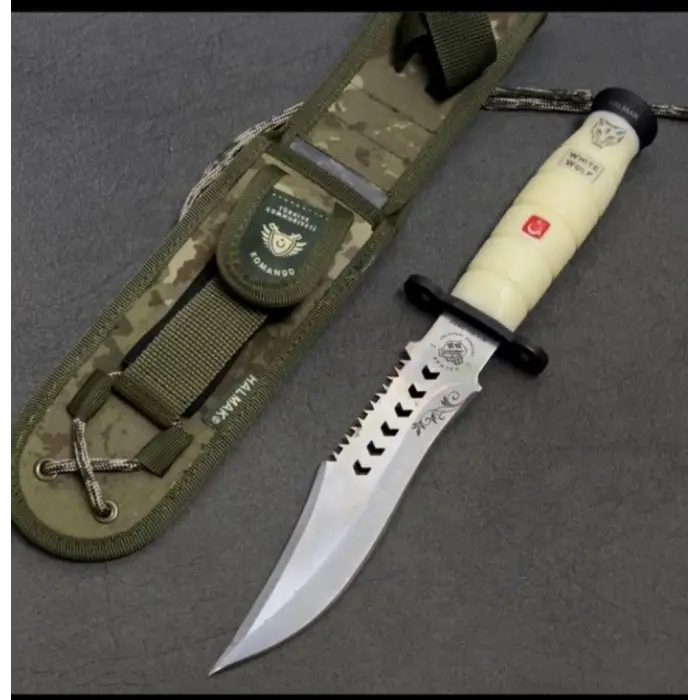 Knivox Beyaz Komando Avcı Bıçağı