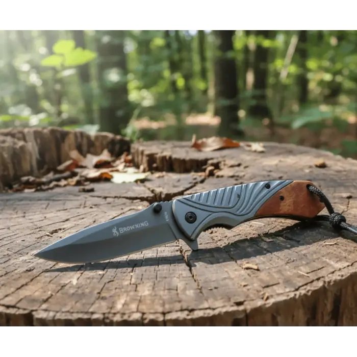 Knivox  FA76A Ahşap Kabze Auto Kamp Çakısı