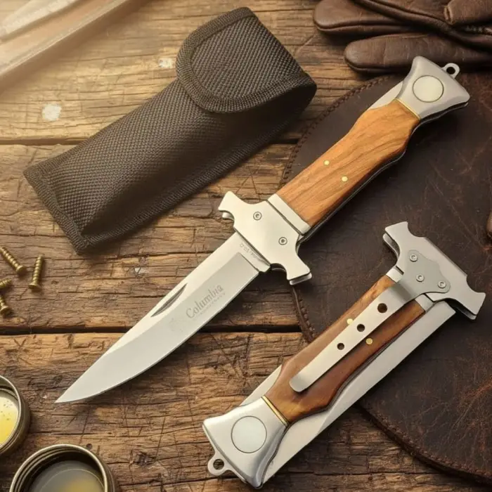 Knivox KA-123-C Ahşap Kabze Baba Kamp Çakısı