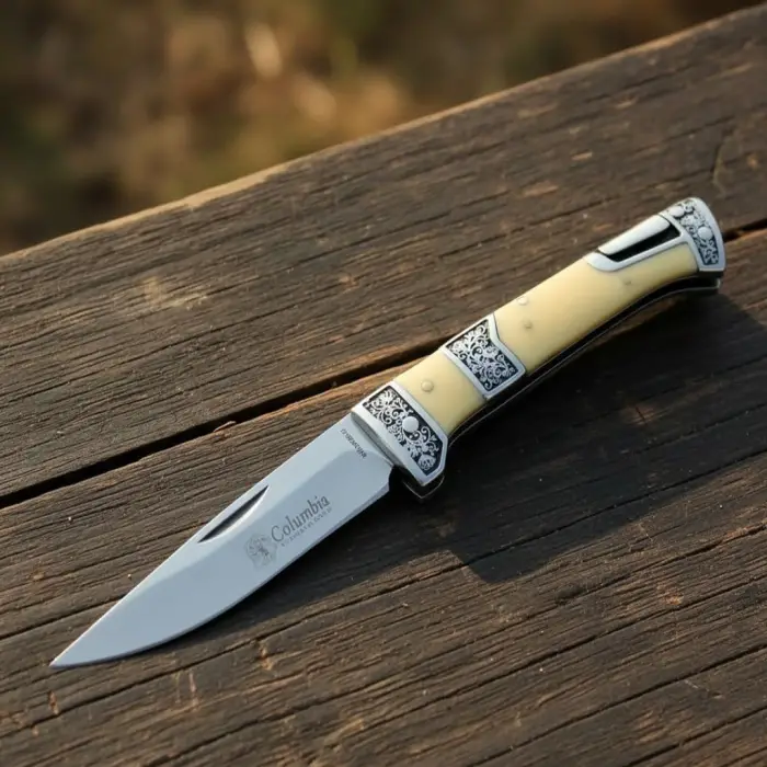 Knivox MB3936-C Gravür İşlemeli Kemik Kabze Kamp Çakısı
