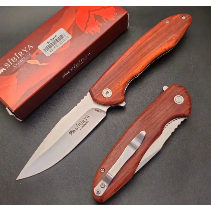 Knivox S-2010 Gül Ahşap Kabze Kamp Çakısı