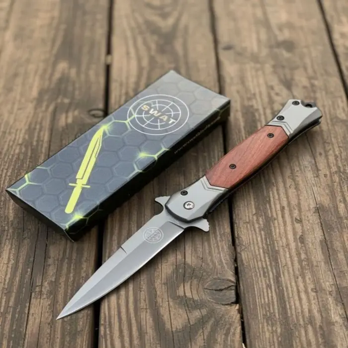 Knivox Sw-443-C Ahşap Kabze Kamp Çakısı