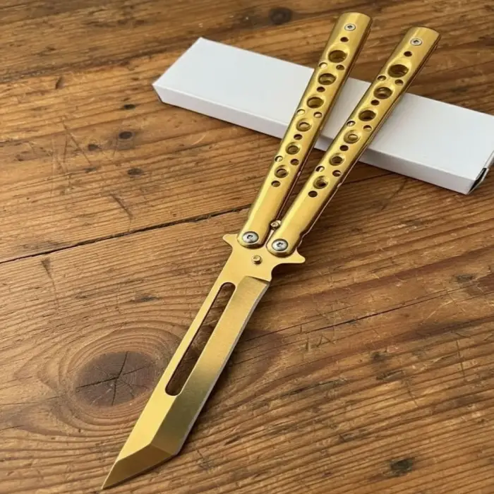 Knivox Tanto Gold Kelebek Çakı