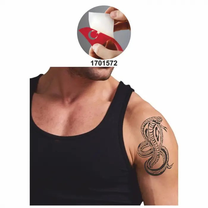 Kobra Yılan Tattoo Geçici Dövme Şablonları Kına Kalıpları