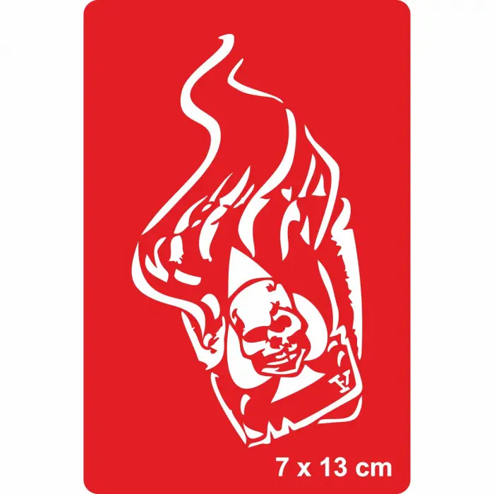 Kuru Kafa İskambil Tattoo Geçici Dövme Şablonları Kına Kalıpları