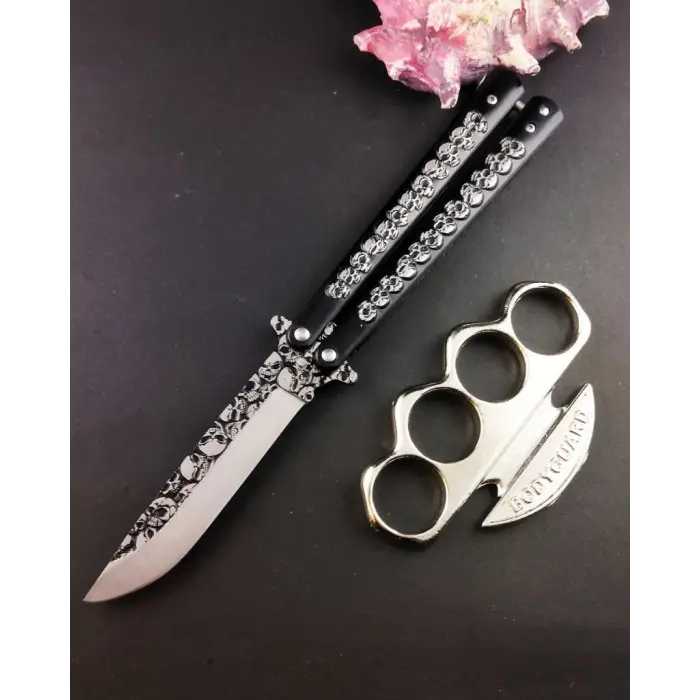 Kuru Kafa İşlemeli Punch Hediyeli Kelebek