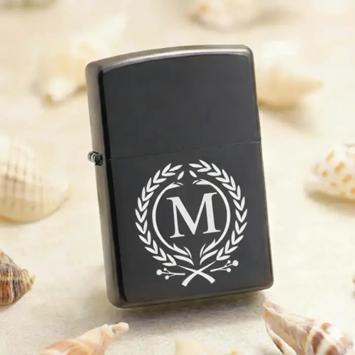 M Harfli Kişiye Özel Harf Baskılı Benzinli Çakmak