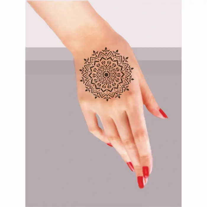 Mandala 355 Tattoo Geçici Dövme Şablonları Kına Kalıpları