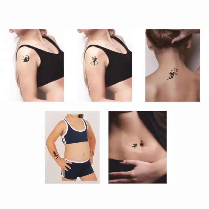 Melek Dünyası 5li Set Geçici Dövme Kına Şablonu