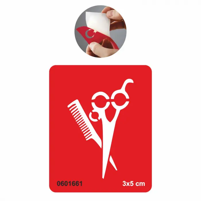 Meslek Aşkı Berber Makas Tarak Deseni Tattoo Geçici Dövme Şablonları Kına Kalıpları