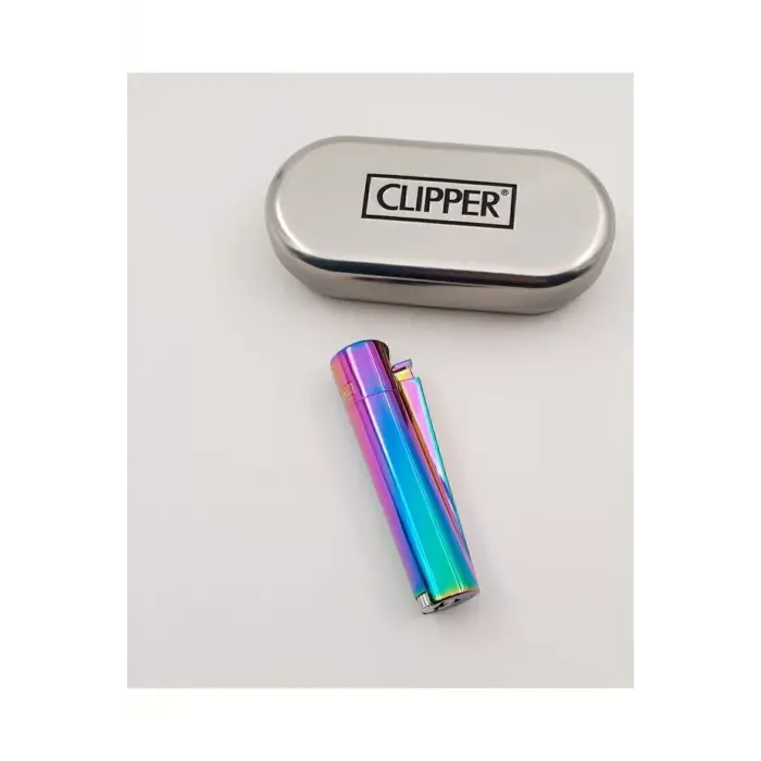 AlsepeteAvm Metal Gökkuşağı Renkli Çakmak Metal Kutulu