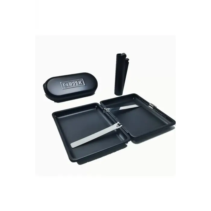 AlsepeteAvm Metal Tabaka Clipper Çakmak Set