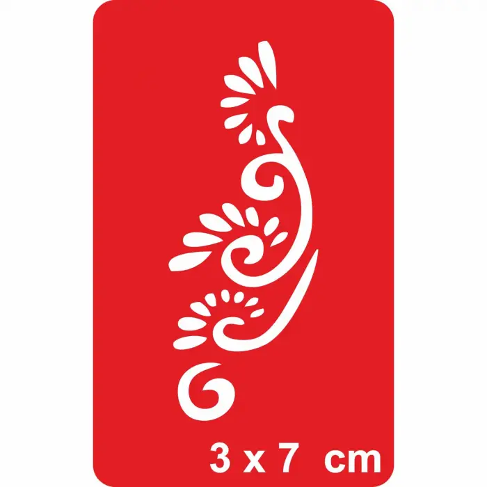 Minik Yapraklı Dallar Tattoo Geçici Dövme Şablonları Kına Kalıpları