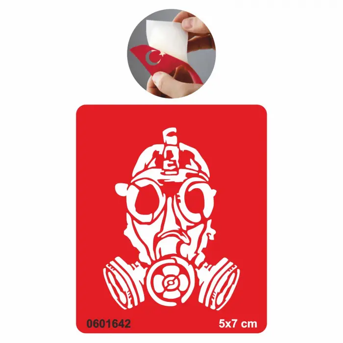 Nükleer Maske Şablonu Geçici Dövme Deseni Tattoo Geçici Dövme Şablonları Kına Kalıpları