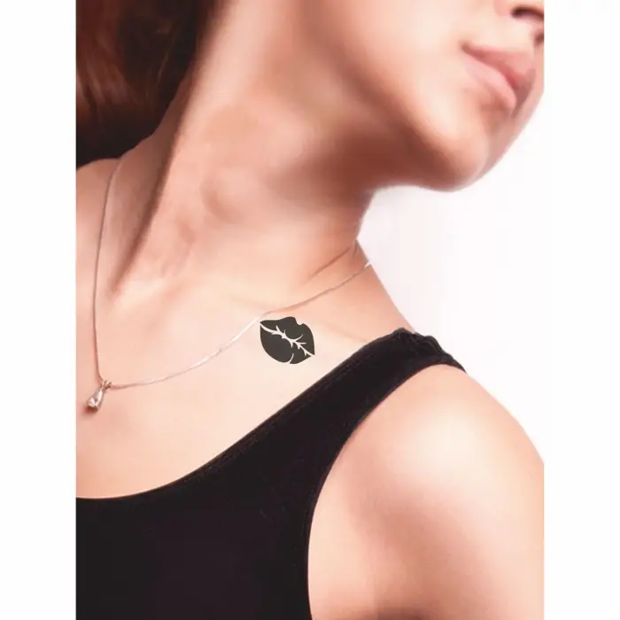 Öpücük Dudak  Tattoo Geçici Dövme Şablonları Kına Kalıpları