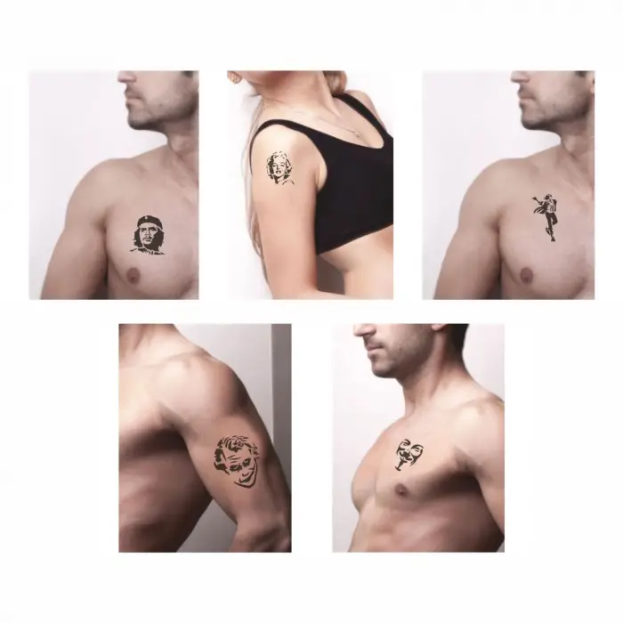 Popüler Simalar 5li Set Geçici Dövme Kına Şablonu