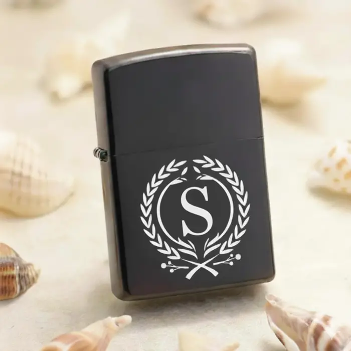 S Harfli Kişiye Özel Harf Baskılı Benzinli Çakmak
