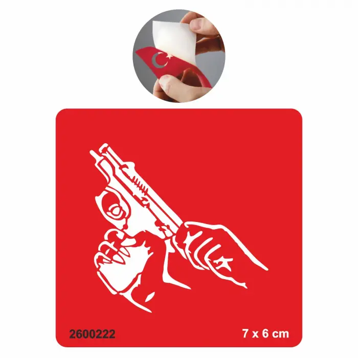 Şarjör Silah Tabanca  Tattoo Geçici Dövme Şablonları Kına Kalıpları