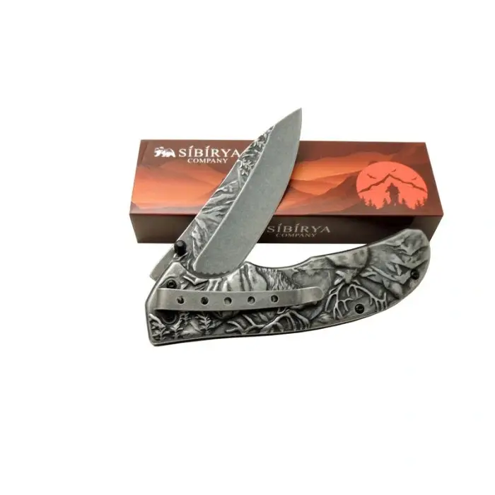 Sibirya Geyikli  Çakı Eskitme S-2078B 21,5 CM