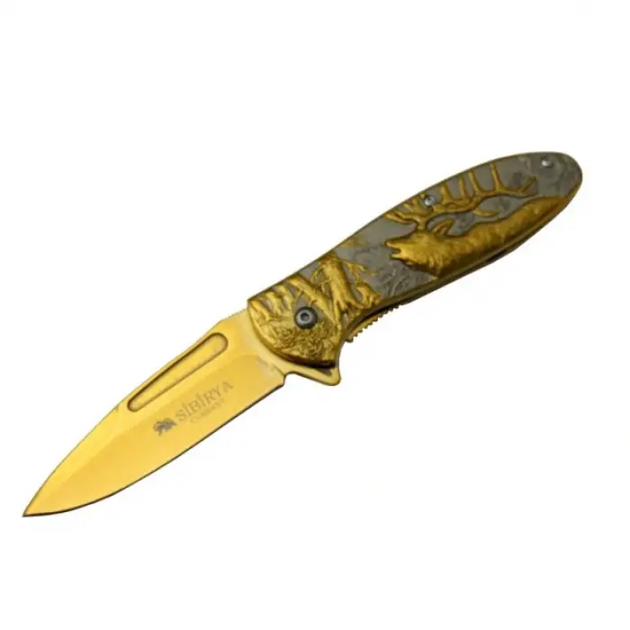 AlsepeteAvm Sibirya Geyikli Gold Çakı S-2089A 19,5 C M