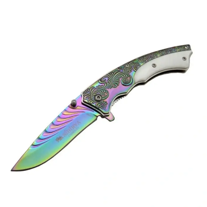 Sibirya İşlemeli Çakı Gökkuşağı S-2063X 19,5 CM