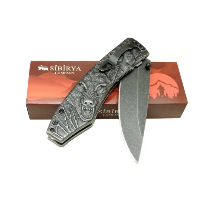 Sibirya Kurt Çakı  Eskitme S-2072B 21 CM