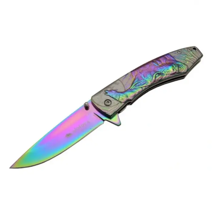 Sibirya Kurt Çakı Gökkuşağı S-2072X 21 CM