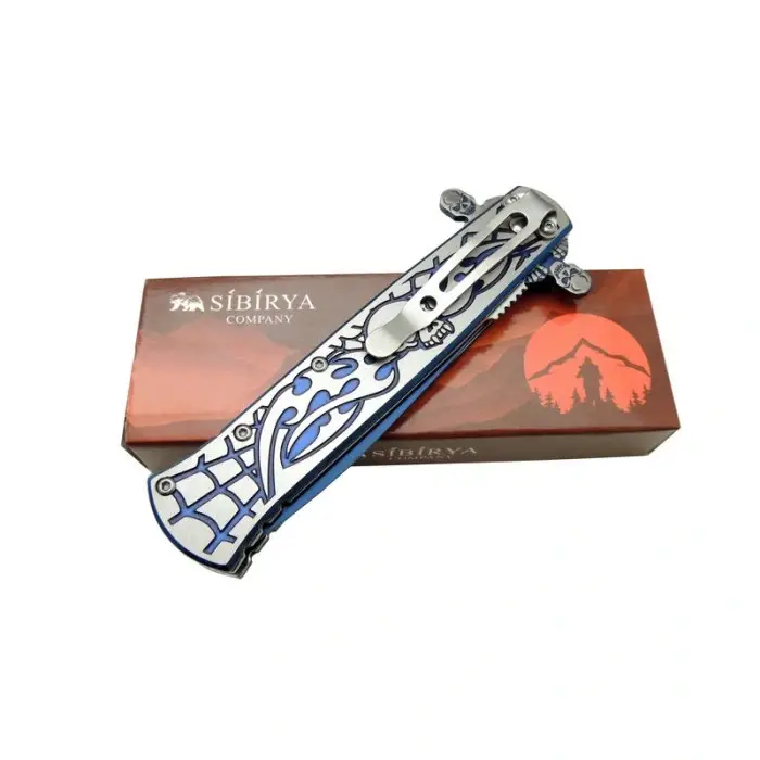 Sibirya Kurukafa Blue Çakı S-2079L 22 CM