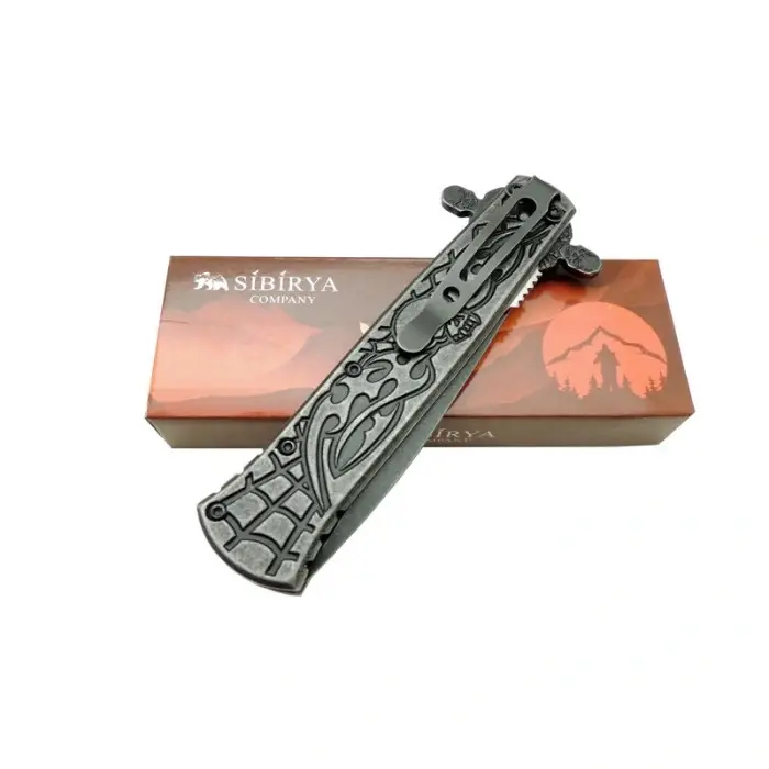 Sibirya Kurukafa Eskitme Çakı S-2079-B 22 CM