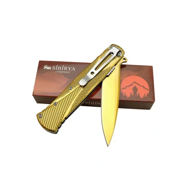 Sibirya Pullu Çakı Gold S-2096-A 21,5 CM