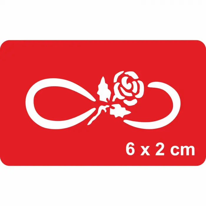 Sonsuz Gül  Tattoo Geçici Dövme Şablonları Kına Kalıpları