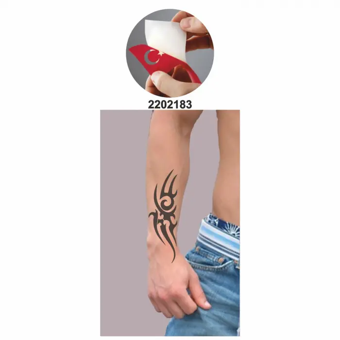 Tribal Kol Bilek  Tattoo Geçici Dövme Şablonları Kına Kalıpları