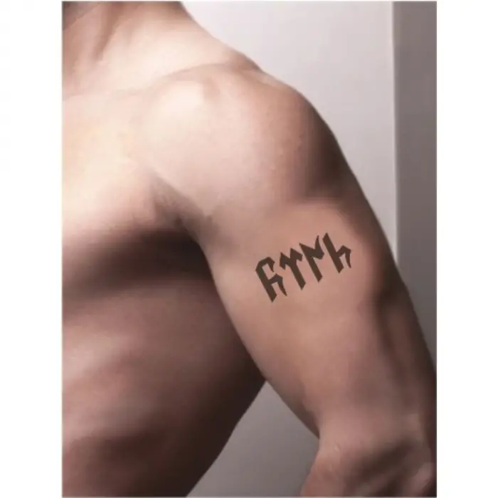 Türk Göktürkçe  Tattoo Geçici Dövme Şablonları Kına Kalıpları