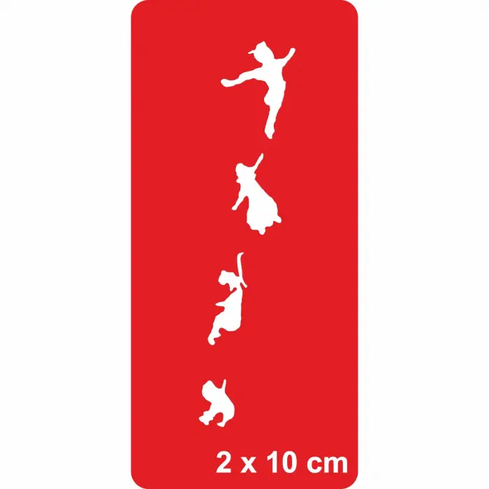 Uçan Melekler Ruhlar  Tattoo Geçici Dövme Şablonları Kına Kalıpları