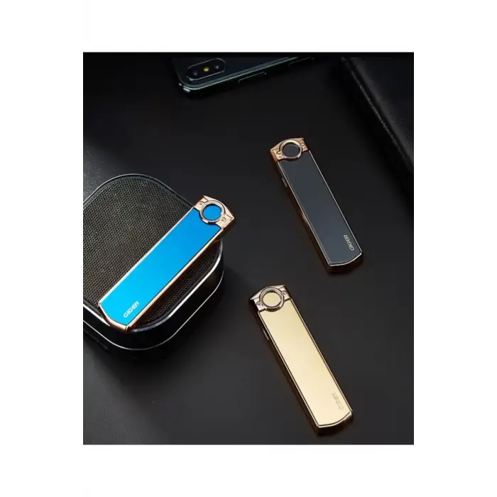 AlsepeteAvm Usb Şarjlı Gold King Şarjlı Çakmak