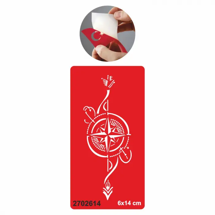 Vicdan Bir Pusula  Tattoo Geçici Dövme Şablonları Kına Kalıpları