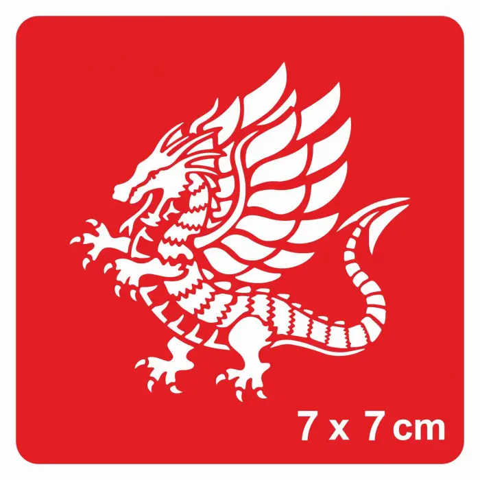 Yürüyen Kanatlı Ejder Tattoo Geçici Dövme Şablonları Kına Kalıpları