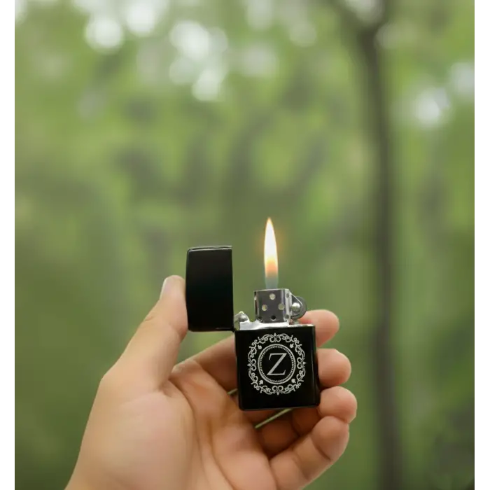 Z Harfli Kişiye Özel Harf Baskılı Benzinli Çakmak