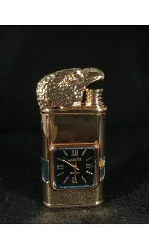 Kartal Başlı Lüks Saatli Gazlı Çakmak