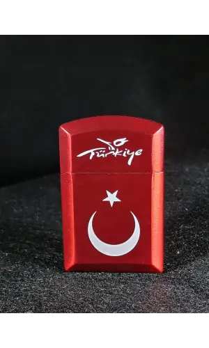 Türk Bayraklı Kırmızı Gazlı Çakmak