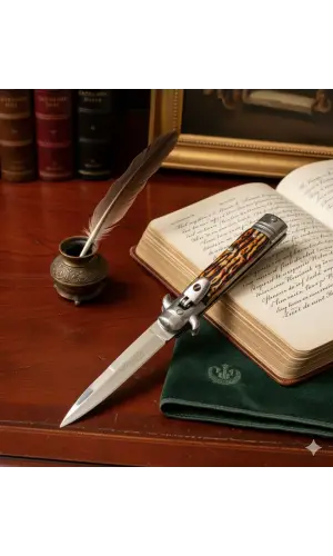 AlsepeteAvm Levetto By Bills DeShivs Mandallı Auto Kemik Kabze Kamp Çakısı