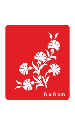 Alacalı ve Hoş Kokulu Karanfil Tattoo Geçici Dövme Şablonları Kına Kalıpları