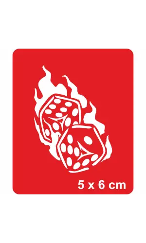 Alevli Zar  Tattoo Geçici Dövme Şablonları Kına Kalıpları