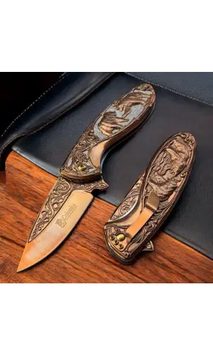 AlsepeteAvm 2510-B Rose Ayı Motifli Kamp Çakısı