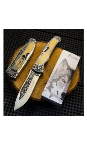 AlsepeteAvm A3154-C Kemik Gravürlü Kamp Çakısı