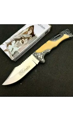 AlsepeteAvm A3157-C Kemik Gravür İşlemeli Kamp Çakısı