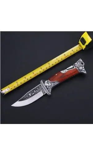 AlsepeteAvm A3188-A Geyik İşlemeli Baba Avcı Bıçağı