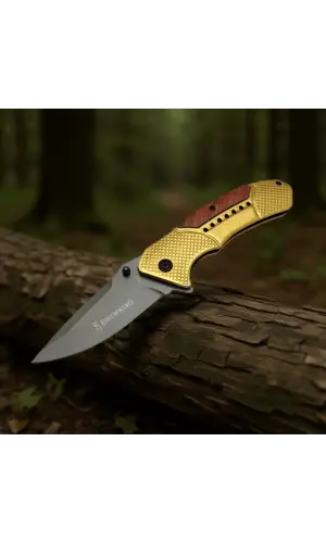 AlsepeteAvm F81G Gold Auto Kamp Çakısı