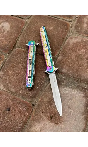 AlsepeteAvm Gökkuşağı Metal Beyfendi Kamp Çakısı